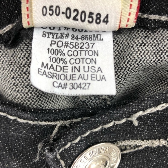 True Religion Jeans Womens 26 Low Rise Embroidered Pockets Y2K Denim USA - Picture 9 of 13